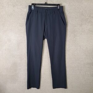 Under Armour Pants Mens 30x32 Black Flat Front Golf Chino UA Performance
